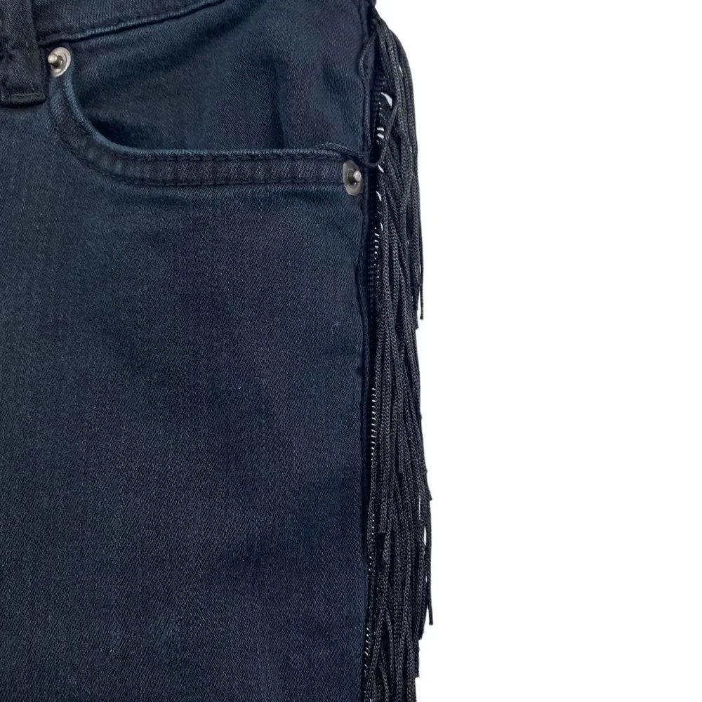 Chelsea & violet black Fringe Jeans Size 25